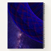 Cahier à spirale des Donuts bleus dans l'espace (Dos)