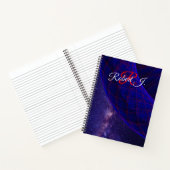 Cahier à spirale des Donuts bleus dans l'espace (Intérieur)