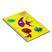Cahier à spirale dinosaure jaune mignon (Côté Droit)