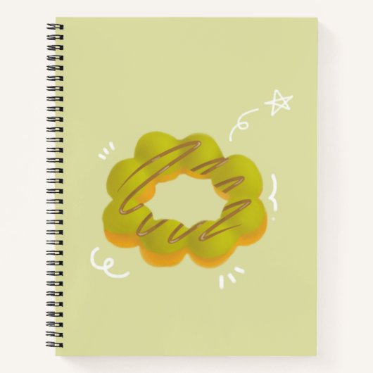 Cahier à spirale donut au moka (Devant)