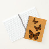 Cahier à spirale Doodled Monarch (Intérieur)