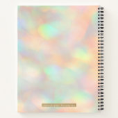 Cahier à spirale doré holographique pailleté (Dos)