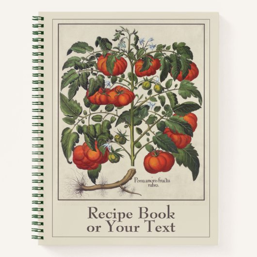 Cahier à spirale élégance rustique tomate (Devant)
