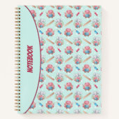 Cahier à spirale élégant à motif d'éléphant (Devant)