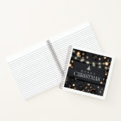 Cahier à spirale élégant noir Joyeux Noël (Intérieur)
