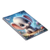 Cahier à spirale éléphant blanc bébé mignon (Côté Droit)