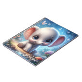 Cahier à spirale éléphant blanc bébé mignon (Côté gauche)