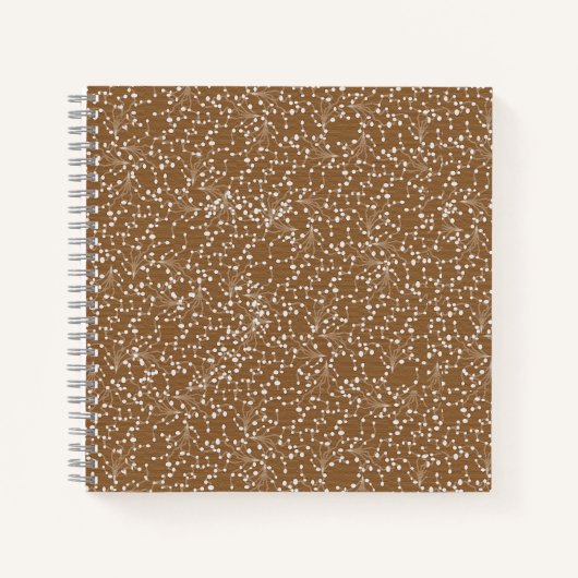 Cahier à spirale en damas or (Devant)