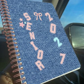 Cahier à spirale en patchwork en denim Senior 2027