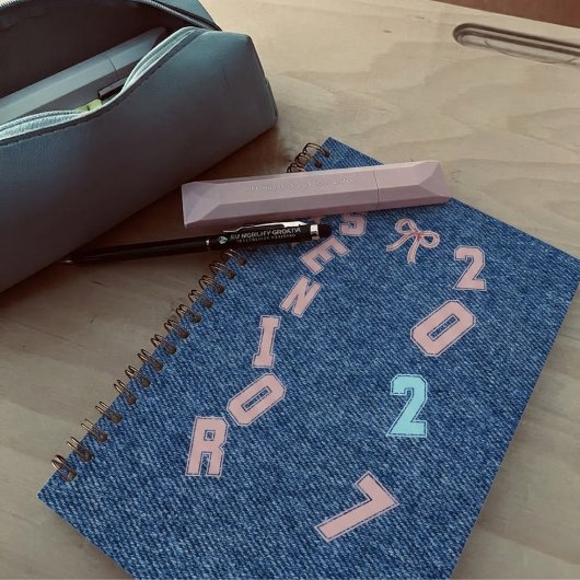 Cahier à spirale en patchwork en denim Senior 2027