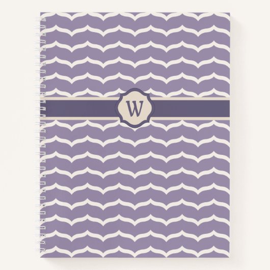 Cahier à spirale en zigzag fleuri (Devant)