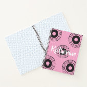 Cahier à spirale esthétique rose géométrique pour (Intérieur)