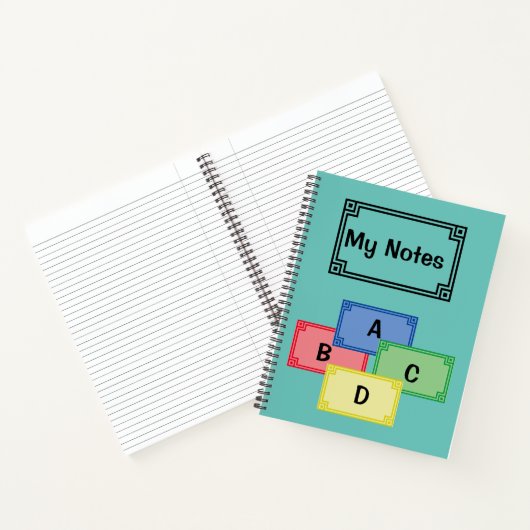 Cahier à spirale - Étiquettes Mes Notes (Intérieur)