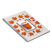 Cahier à spirale Feuilles d'automne & Café (Côté Droit)