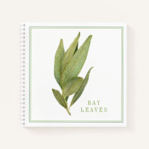 Cahier à spirale FEUILLES DE LAURIER FRAÎCHES 8,5x