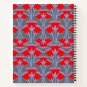 Cahier à spirale fleur de clochette rouge (Dos)
