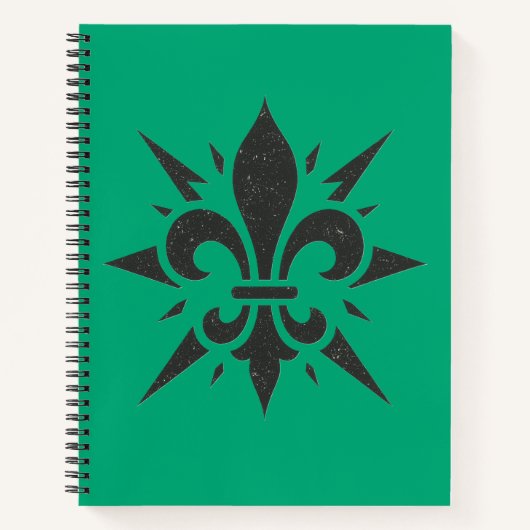 Cahier à spirale "Fleur-de-lis stylisée" (Devant)