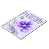 Cahier à spirale Fleur de naissance de février (Côté gauche)