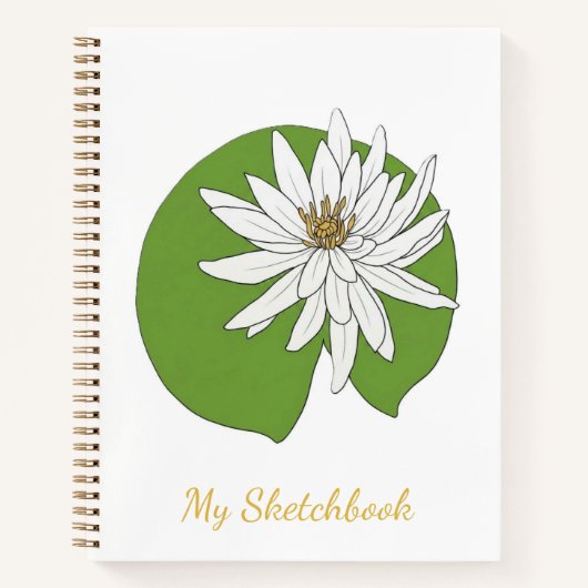 CAHIER À SPIRALE FLEUR DE NÉNUPHAR (Devant)