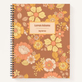 Cahier à spirale Fleur Rétro (Devant)