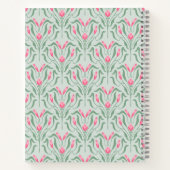 Cahier à spirale Fleur rose fluide (Dos)