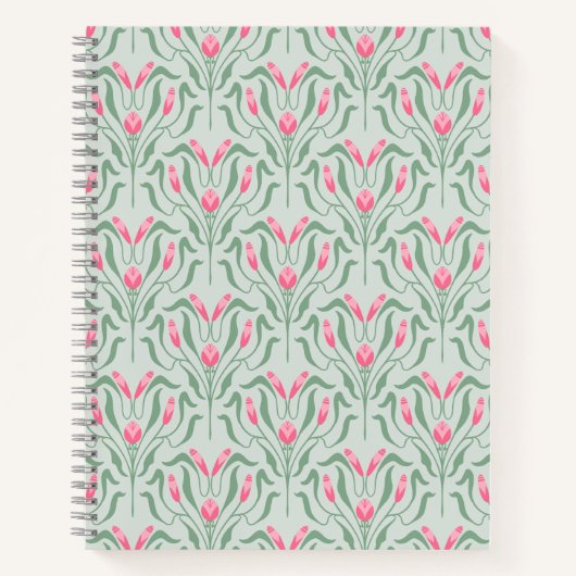 Cahier à spirale Fleur rose fluide (Devant)