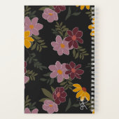 Cahier à spirale floral automnal | joli journal (Verso)