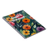 Cahier à spirale floral élégant (Côté Droit)