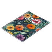 Cahier à spirale floral élégant (Côté gauche)