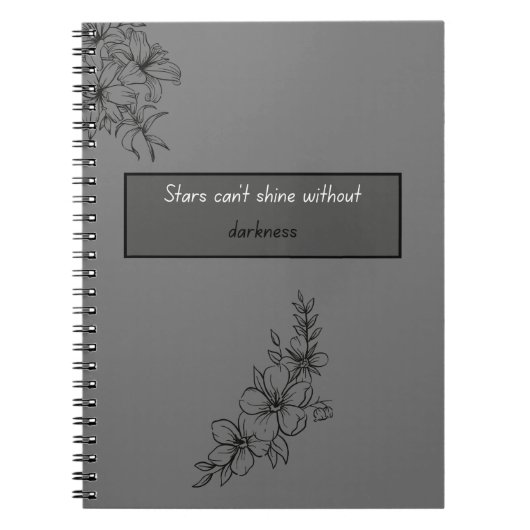 Cahier à spirale floral esthétique (Devant)