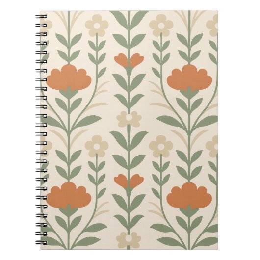Cahier à spirale floral scandinave (Devant)