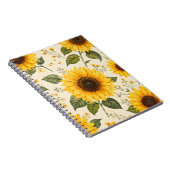 Cahier à spirale floral tournesol (Côté Droit)