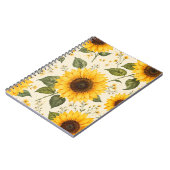 Cahier à spirale floral tournesol (Côté gauche)