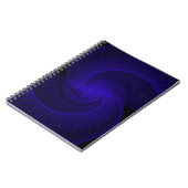 Cahier à spirale géométrique à double entonnoir vu (Côté gauche)