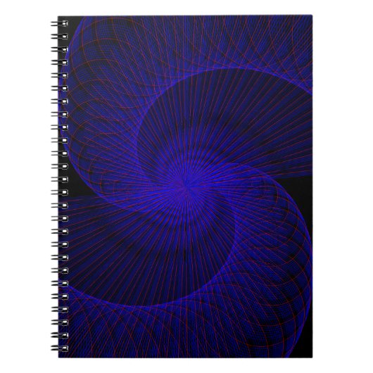 Cahier à spirale géométrique à double entonnoir vu (Devant)