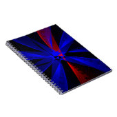 Cahier à spirale géométrique abstrait couleur myrt (Côté Droit)