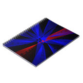 Cahier à spirale géométrique abstrait couleur myrt (Côté gauche)