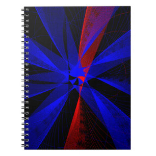 Cahier à spirale géométrique abstrait couleur myrt