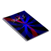 Cahier à spirale géométrique de couleur myrtille (Côté Droit)