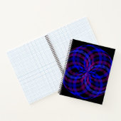 Cahier à spirale géométrique fleur pétale 3D Centr (Intérieur)