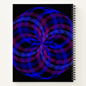 Cahier à spirale géométrique fleur pétale 3D Centr (Dos)