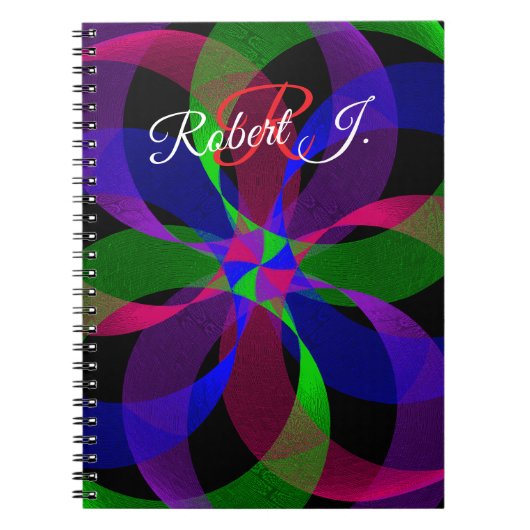 Cahier à spirale géométrique hybride 3D 2D (Devant)
