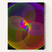 Cahier à spirale géométrique mélange de couleurs d (Dos)