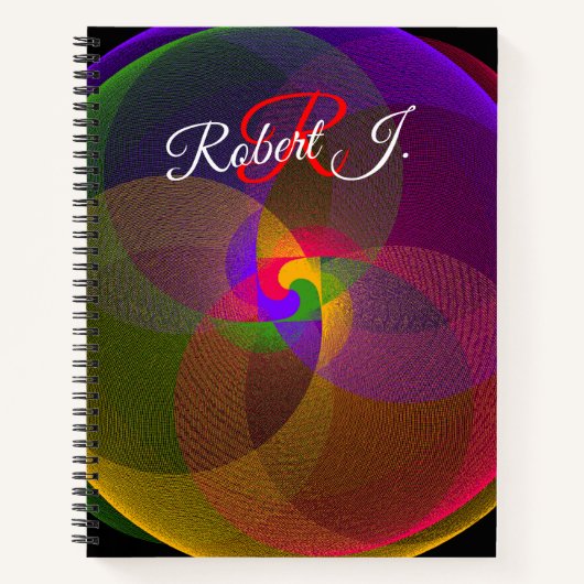 Cahier à spirale géométrique mélange de couleurs d (Devant)