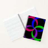 Cahier à spirale géométrique multicolore interchan (Intérieur)