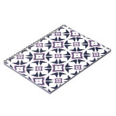 Cahier à spirale géométrique rotor violet (Côté gauche)