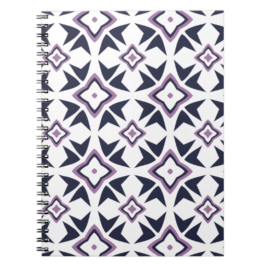 Cahier à spirale géométrique rotor violet (Devant)