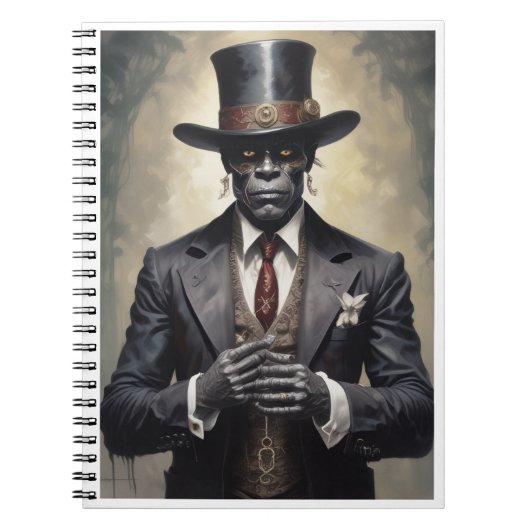Cahier à spirale gothique Baron Samedi (Devant)