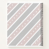 Cahier à spirale gris clair et rose (Dos)