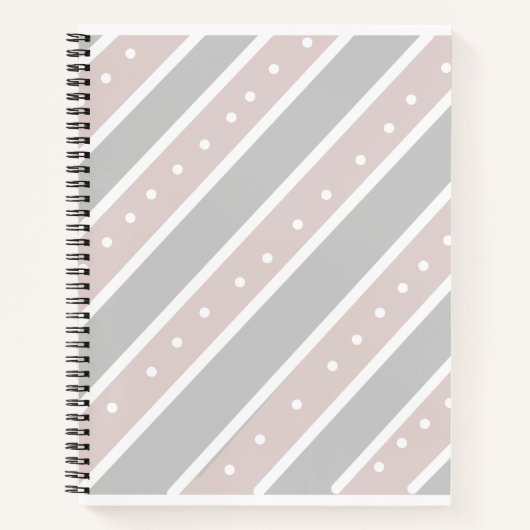 Cahier à spirale gris clair et rose (Devant)